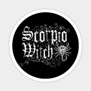 Scorpio Zodiac sign Witch craft vintage distressed Horoscope Magnet